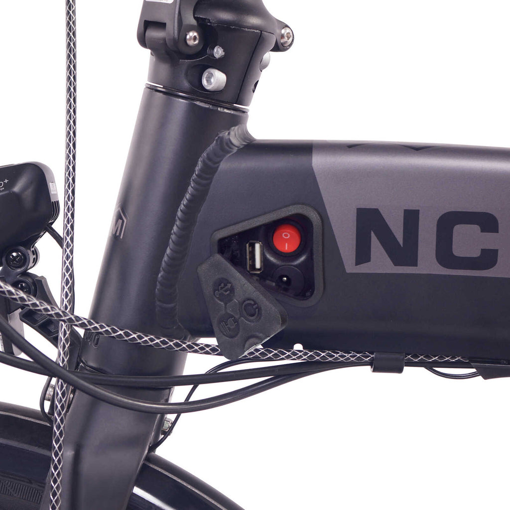 NCM Lyon Folding Electric Bike sockets