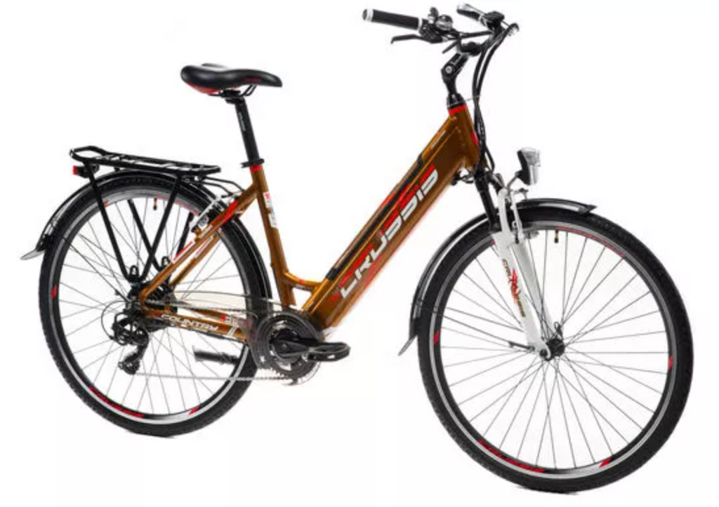 Crussis e-Country 1.10-S Step Through Hybrid Electric Bike, 28" Wheel, 17.5Ah - Orange Bronze