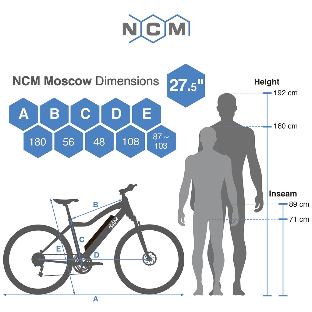 NCM Moscow size chart